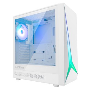 Boîtier ATX semi-tour CoolBox COO-CHA-GA450W-0 Blanc