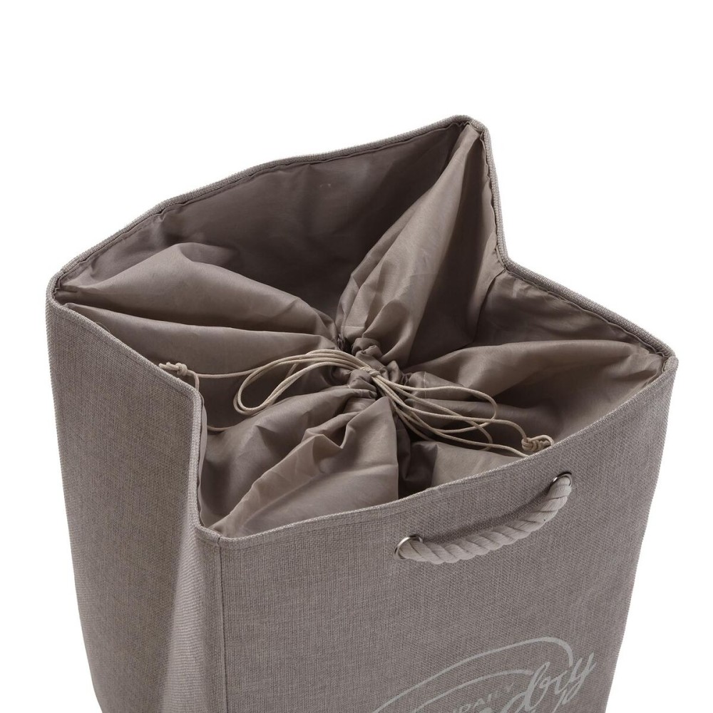 Panier à linge Versa Gris Polyester PVC Métal EVA 30 x 55 x 36 cm