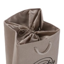 Panier à linge Versa Crème Polyester PVC Métal EVA 30 x 55 x 36 cm