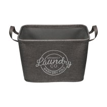 Panier à linge Versa Gris Polyester PVC Métal EVA 38 x 25 x 26 cm