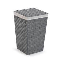 Panier à linge Versa Gris Polyester Métal polypropylène 33 x 52 x 33 cm