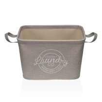 Panier à linge Versa Gris Polyester PVC Métal EVA 38 x 25 x 26 cm