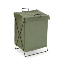 Panier à linge Versa Vert Polyester Métal Polyéthylène 35 X 48 X 30 CM