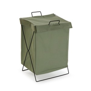 Laundry basket Versa Green Polyester Metal Polyethylene 35 X 48 X 30 CM