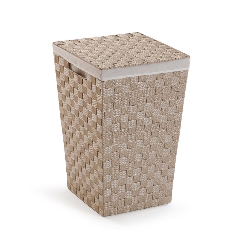 Panier à linge Versa Beige Polyester Métal polypropylène 33 x 52 x 33 cm