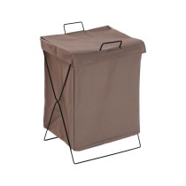 Laundry basket Versa Brown Polyester Metal Polyethylene 35 X 48 X 30 CM