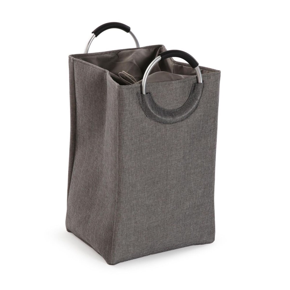 Panier à linge Versa Gris Aluminium polypropylène EVA 36 X 55 X 30 CM