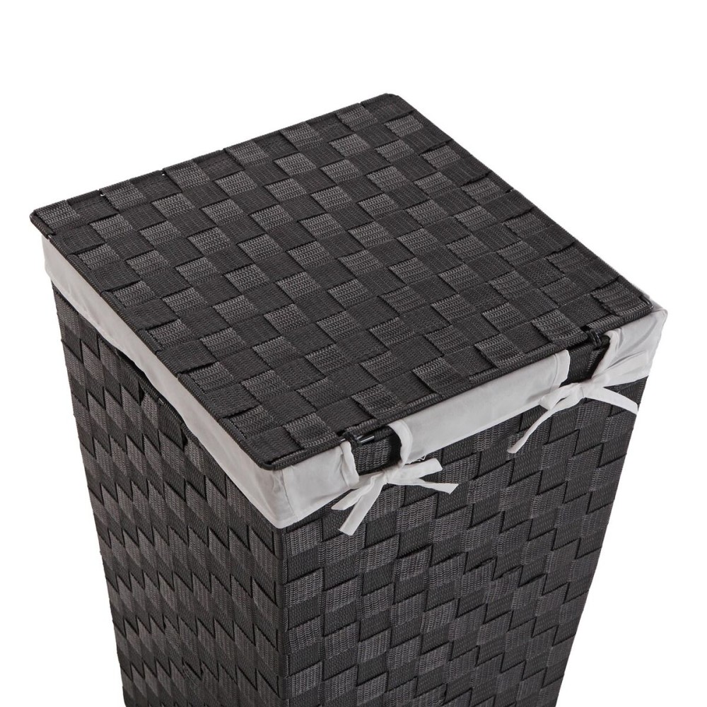 Laundry basket Versa Grey Polyester Metal polypropylene 33 x 52 x 33 cm