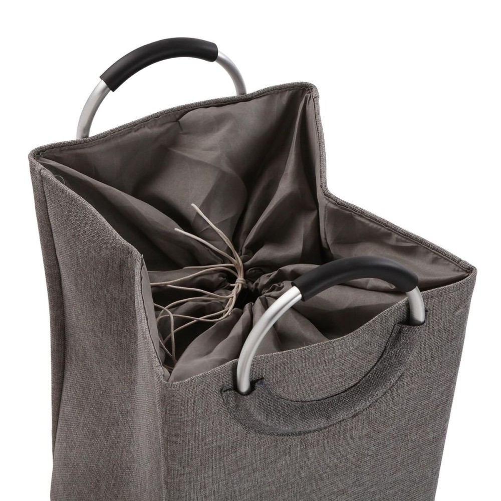 Panier à linge Versa Gris Aluminium polypropylène EVA 36 X 55 X 30 CM
