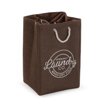Panier à linge Versa Marron Polyester PVC Métal EVA 30 x 55 x 36 cm