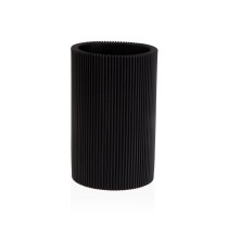 Support pour brosses à dents Versa Noir Résine 7,5 x 11,5 x 7,5 cm