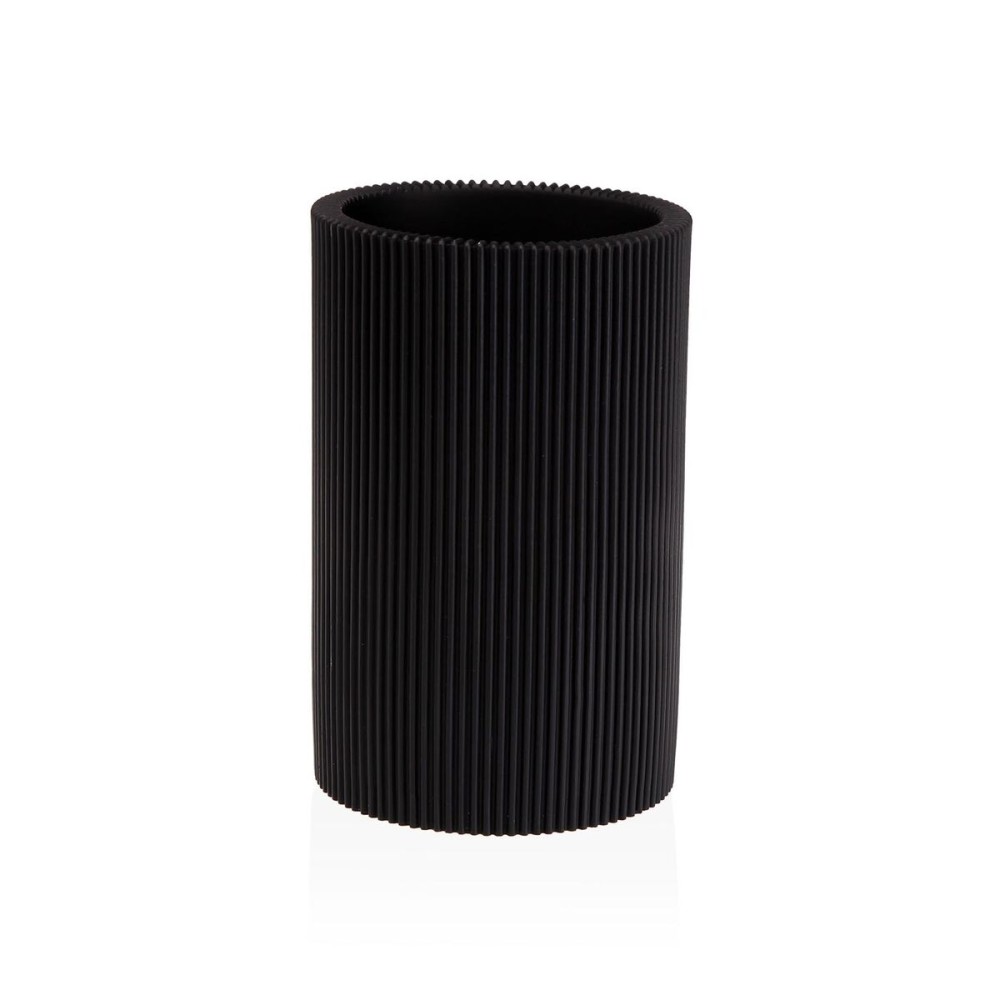 Support pour brosses à dents Versa Noir Résine 7,5 x 11,5 x 7,5 cm