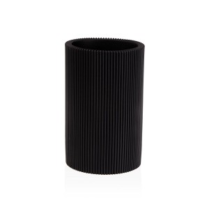 Zahnbürstenhalter Versa Schwarz Harz 7,5 x 11,5 x 7,5 cm