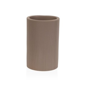 Zahnbürstenhalter Versa Beige Harz 7,5 x 11,5 x 7,5 cm