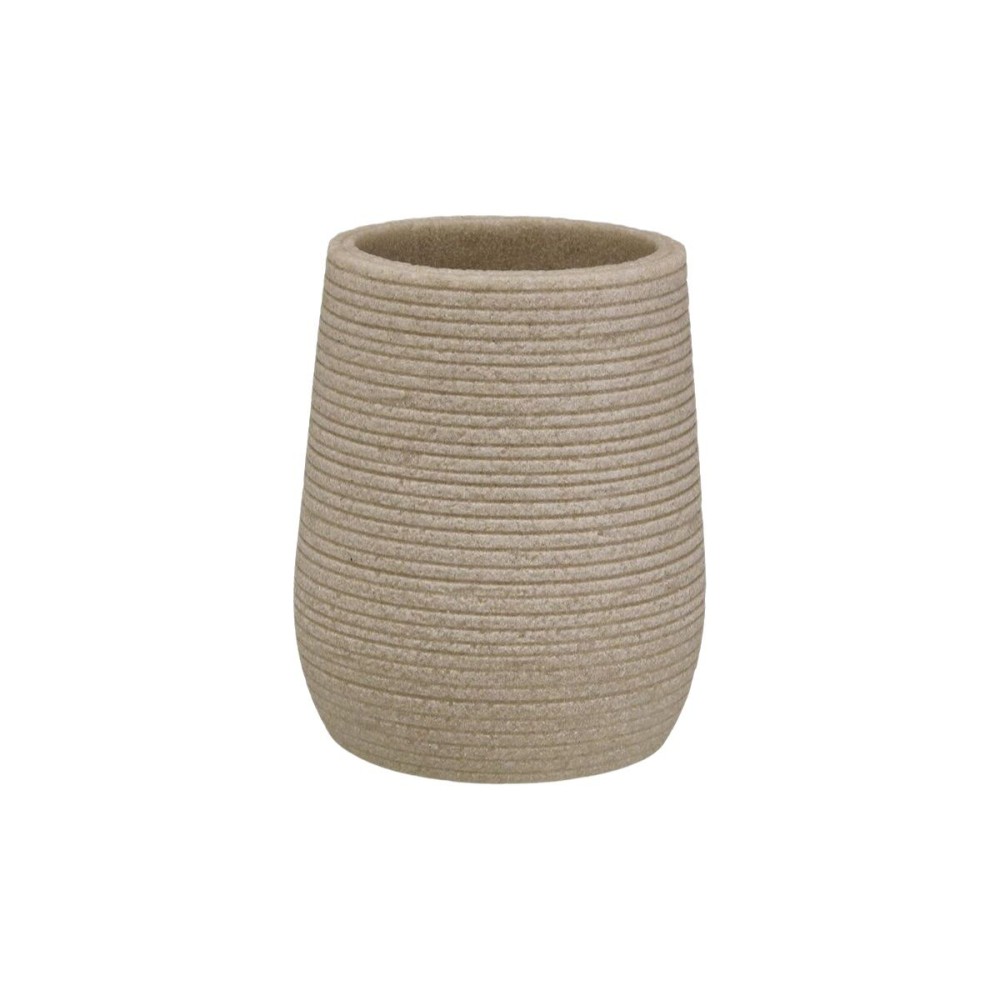 Toothbrush Holder Versa Beige Resin 8,5 x 10 x 8,5 cm