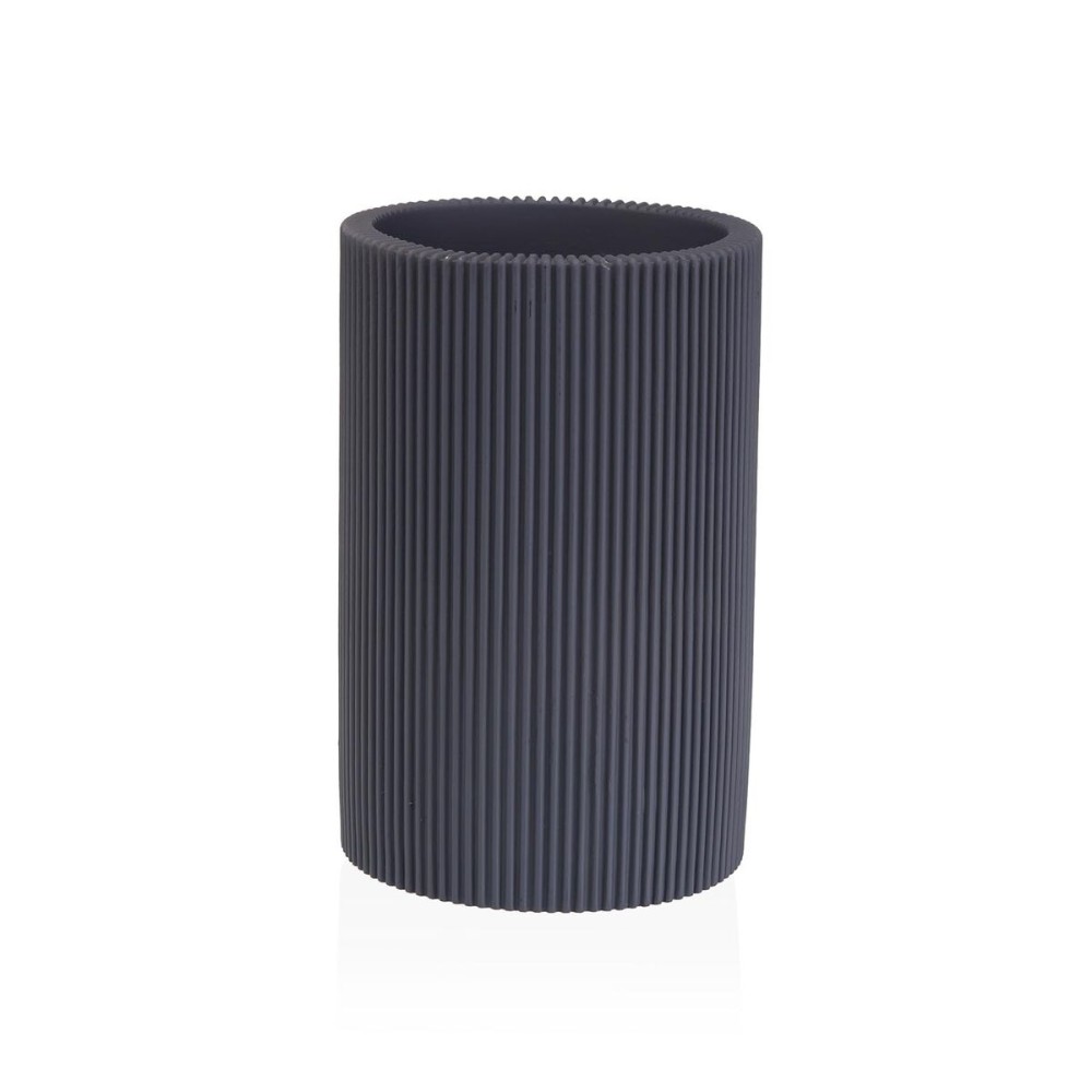 Support pour brosses à dents Versa Gris Résine 7,5 x 11,5 x 7,5 cm