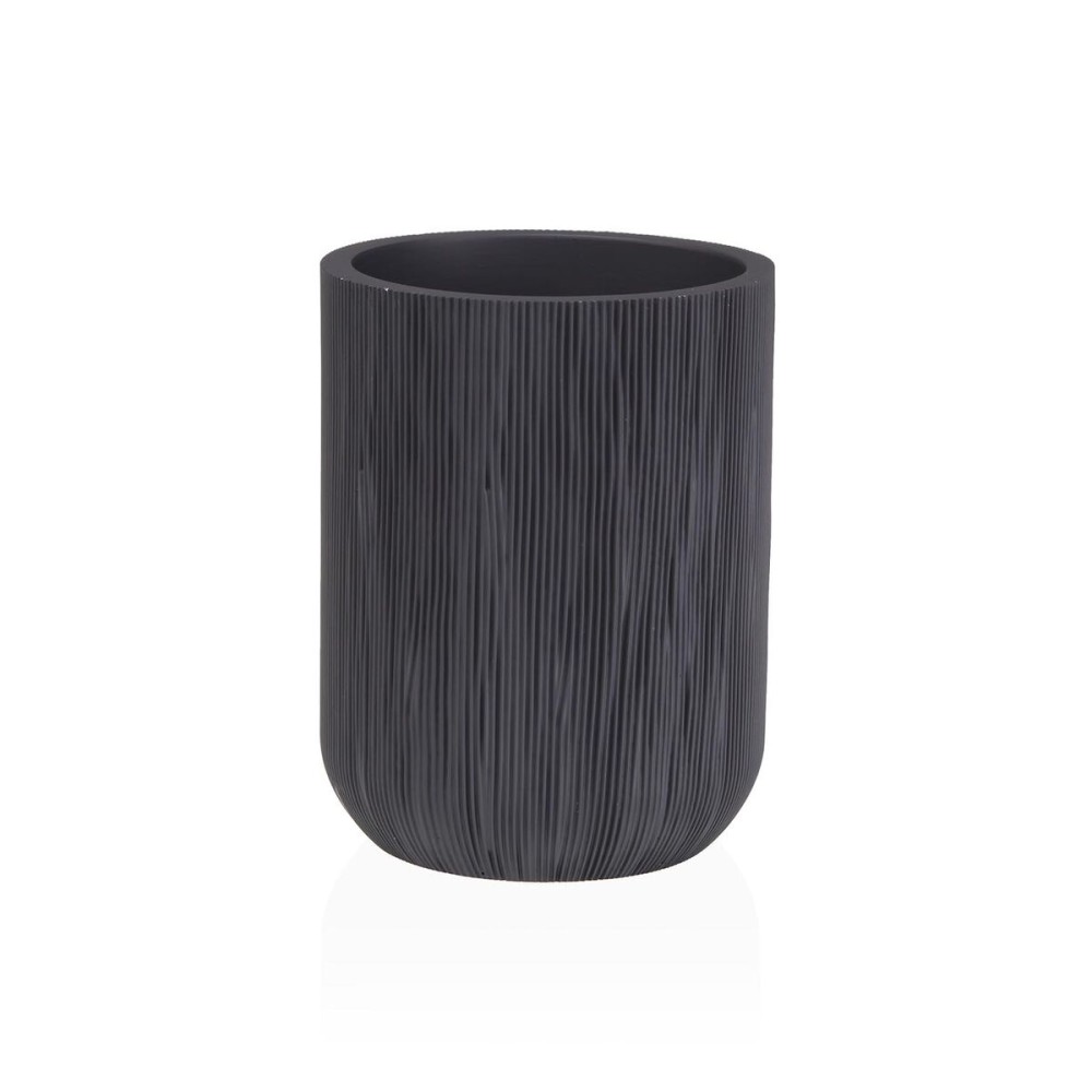 Zahnbürstenhalter Versa Grau Harz 8 x 10,5 x 8 cm