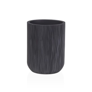 Zahnbürstenhalter Versa Grau Harz 8 x 10,5 x 8 cm