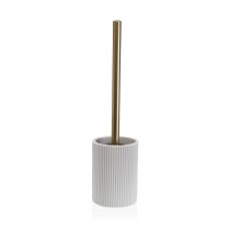 Toilettenbürste Versa Weiß Harz Stahl 9,4 x 37 x 9,4 cm