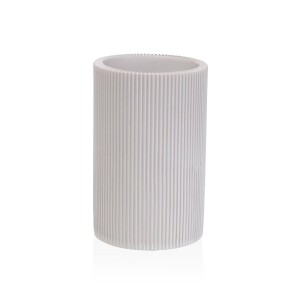 Zahnbürstenhalter Versa Weiß Harz 7,5 x 11,5 x 7,5 cm