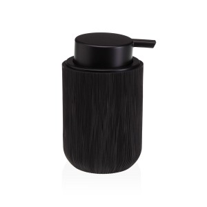 Seifenspender Versa Schwarz Harz ABS 8 x 13 x 8 cm