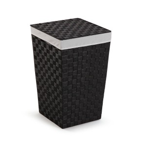 Panier à linge Versa Noir Polyester Métal polypropylène 33 x 52 x 33 cm