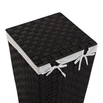 Panier à linge Versa Noir Polyester Métal polypropylène 33 x 52 x 33 cm