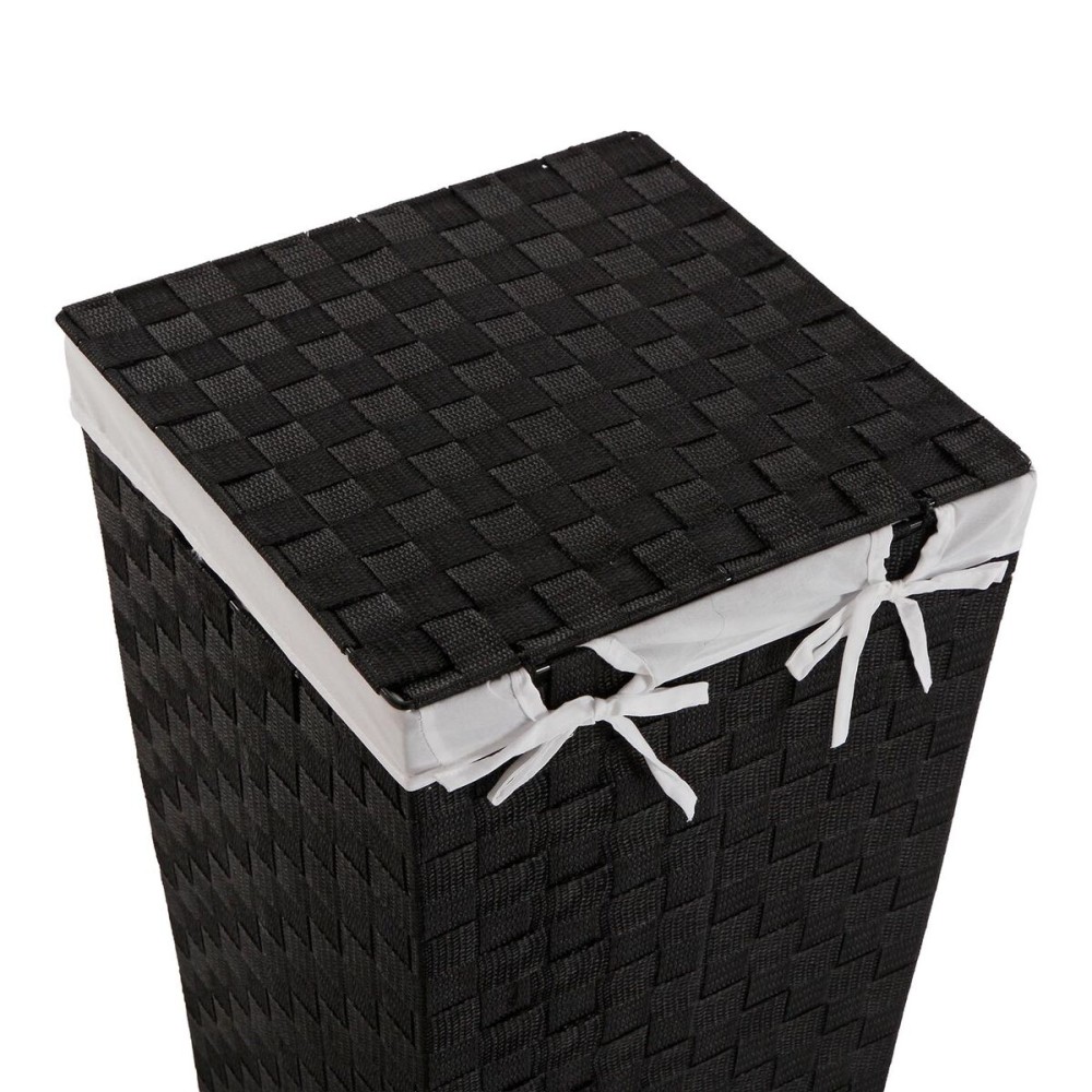 Panier à linge Versa Noir Polyester Métal polypropylène 33 x 52 x 33 cm