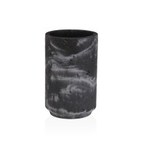 Zahnbürstenhalter Versa Schwarz Harz 6,9 x 10,2 x 6,9 cm