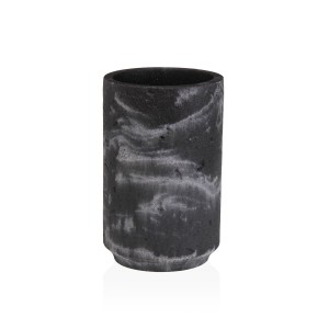 Zahnbürstenhalter Versa Schwarz Harz 6,9 x 10,2 x 6,9 cm