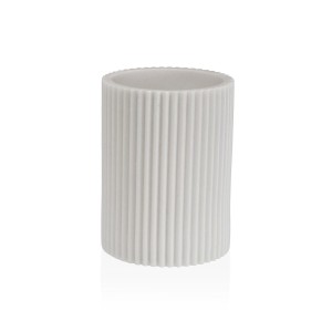 Zahnbürstenhalter Versa Weiß Harz 6,9 x 10,2 x 6,9 cm