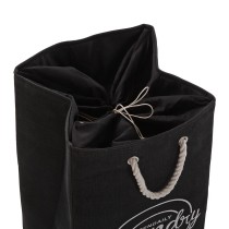 Panier à linge Versa Noir Polyester PVC Métal EVA 30 x 55 x 36 cm