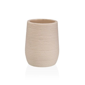 Zahnbürstenhalter Versa Weiß Harz 8,5 x 10 x 8,5 cm