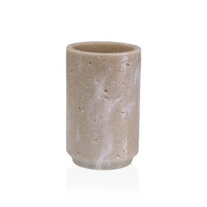 Zahnbürstenhalter Versa Weiß Harz 6,9 x 10,2 x 6,9 cm