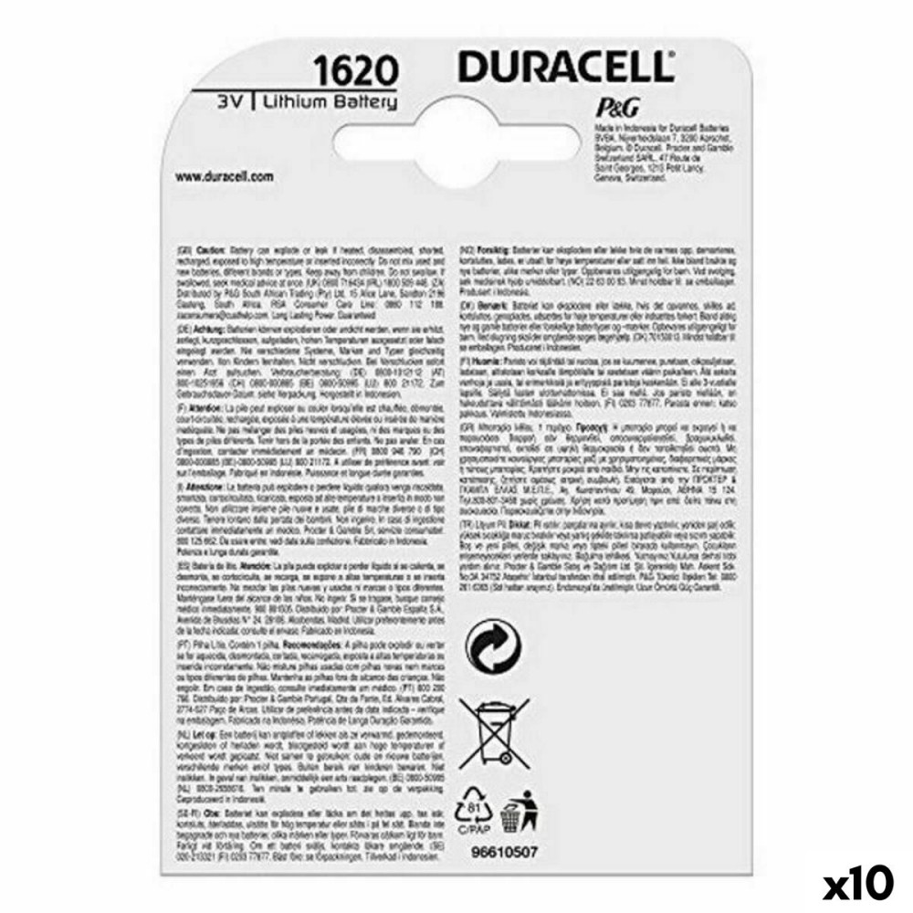 Pile Bouton au Lithium DURACELL 3V (10 Unités)