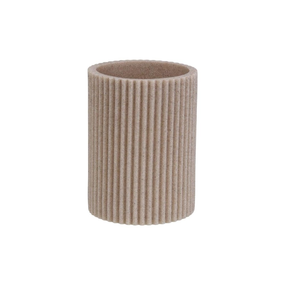 Zahnbürstenhalter Versa Beige Harz 6,9 x 10,2 x 6,9 cm