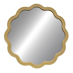 Wall mirror Versa Golden 3 x 60 x 60 cm