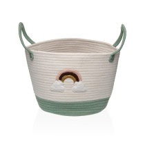 Basket Versa White Green polypropylene Fibre Rainbow
