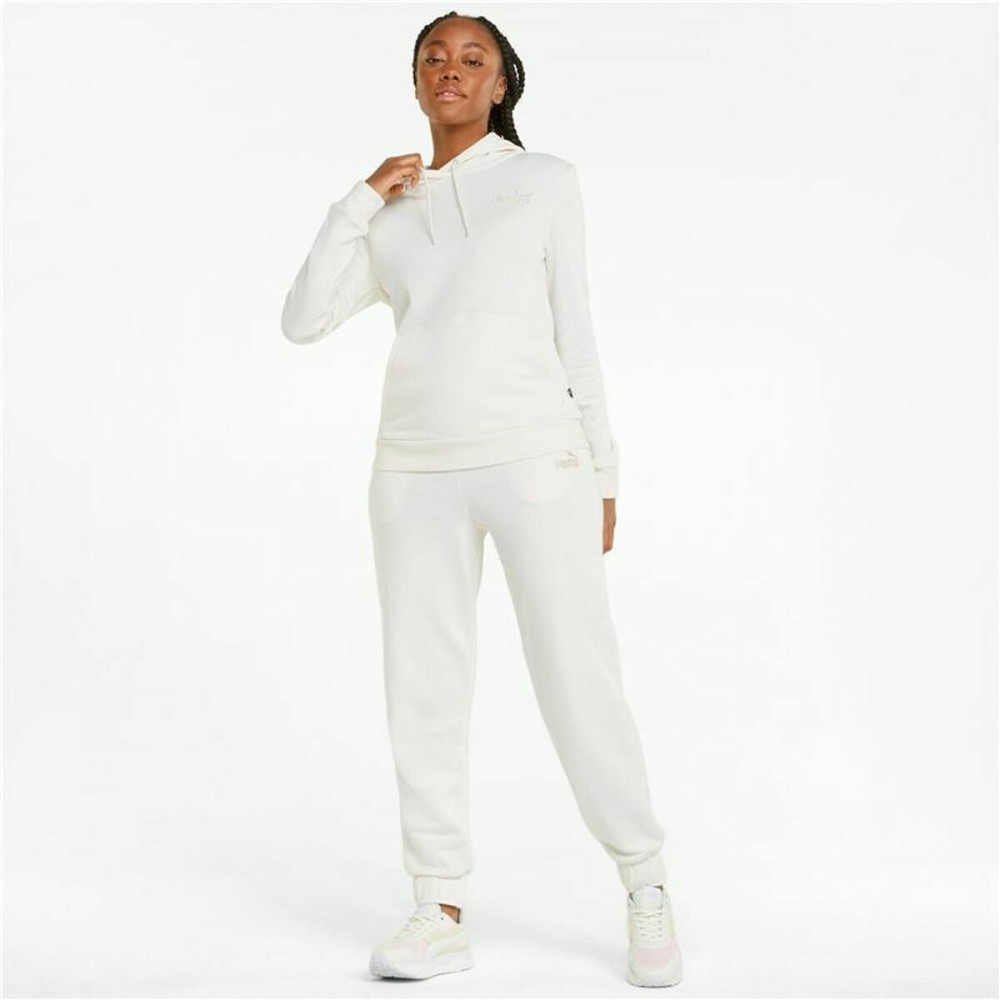 Women’s Hoodie Puma Essentials Embroidery White