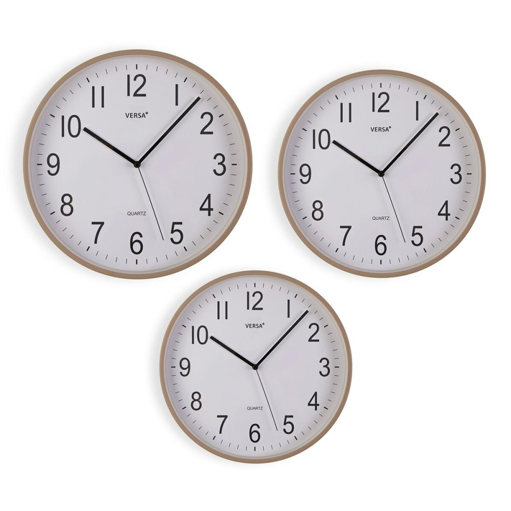 Wanduhr Versa Grau Kunststoff 40 x 40 x 5,5 cm