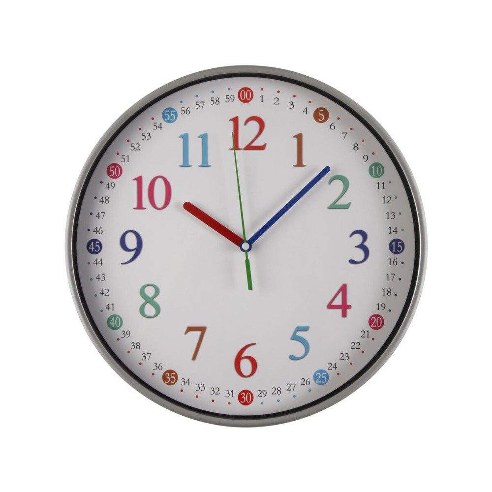 Wanduhr Versa Bunt Kunststoff 30 x 30 x 4,5 cm