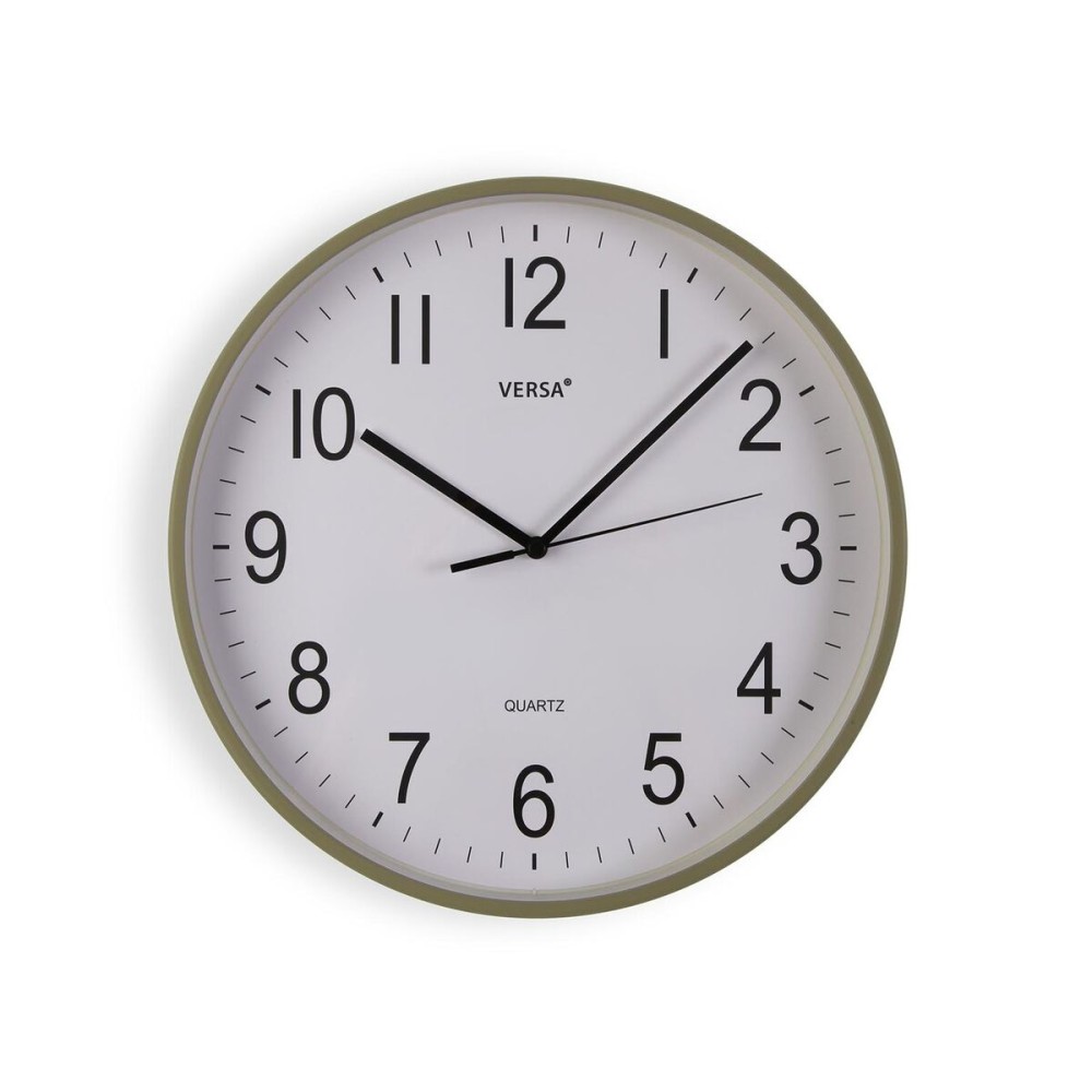 Wanduhr Versa grün Kunststoff 30 x 30 x 4 cm