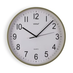 Wanduhr Versa grün Kunststoff 40 x 40 x 5,5 cm