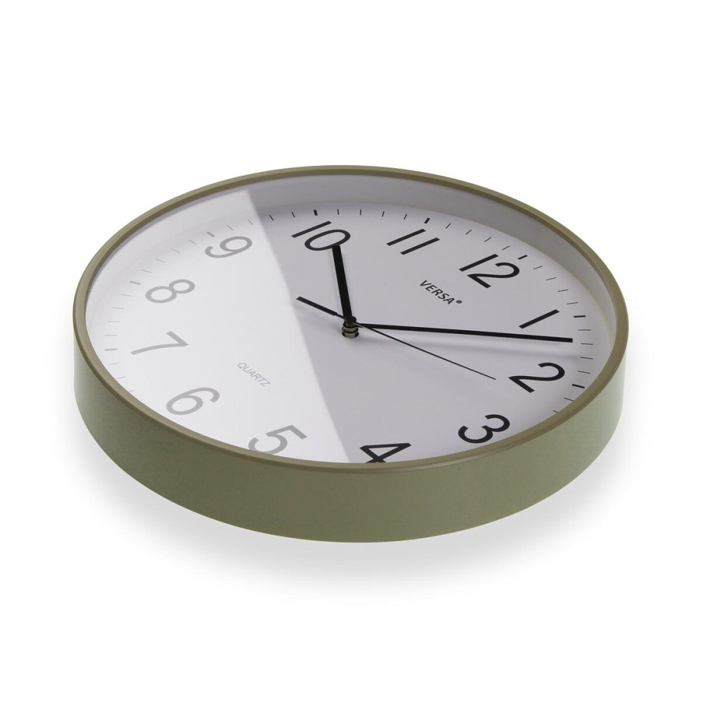 Wanduhr Versa grün Kunststoff 40 x 40 x 5,5 cm