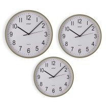 Wanduhr Versa grün Kunststoff 40 x 40 x 5,5 cm