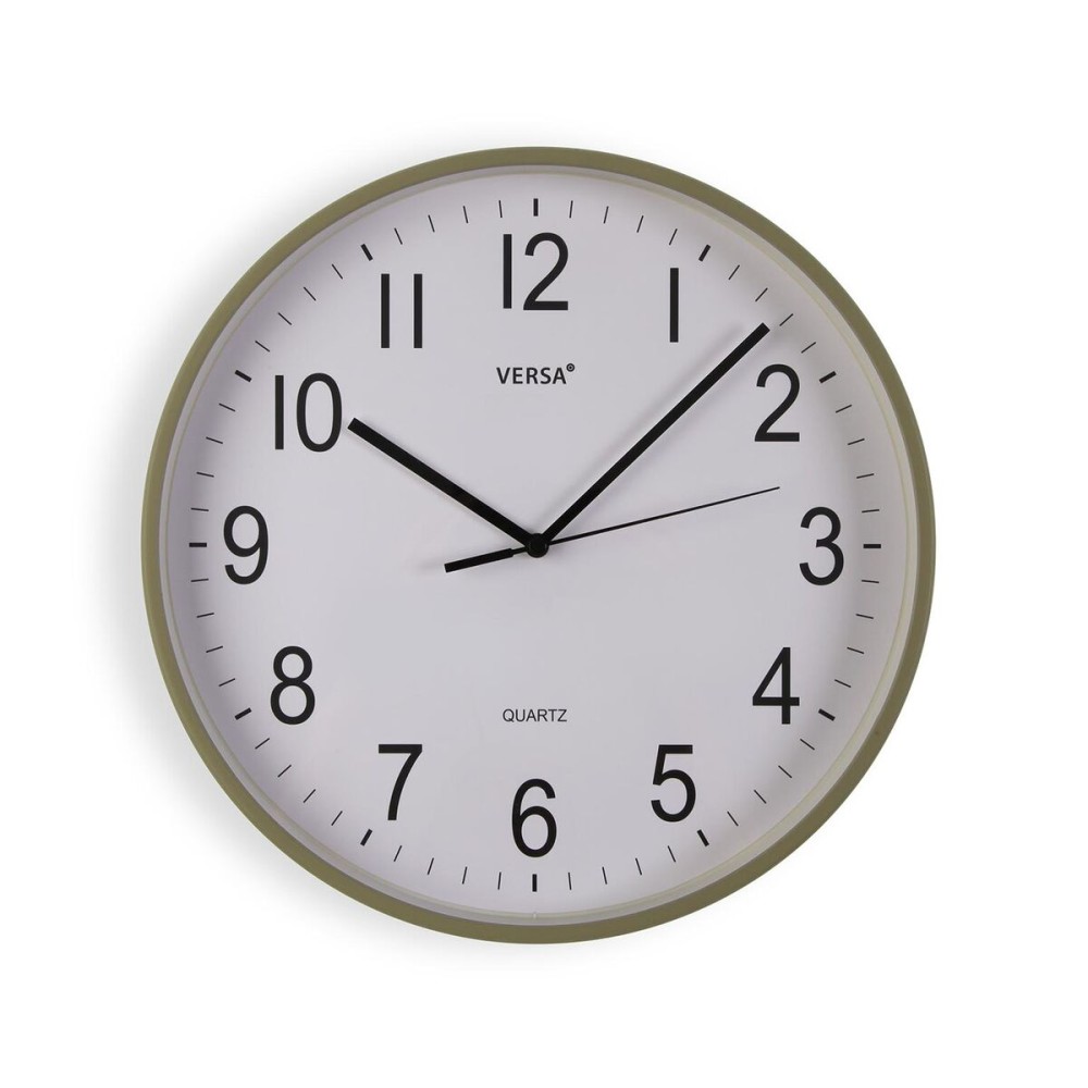 Wanduhr Versa grün Kunststoff 35,1 X 35,1 X 4,5 CM