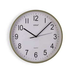 Wanduhr Versa grün Kunststoff 35,1 X 35,1 X 4,5 CM