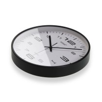 Wanduhr Versa Schwarz Kunststoff 25 x 25 x 4 cm