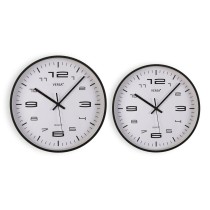 Wanduhr Versa Schwarz Kunststoff 25 x 25 x 4 cm