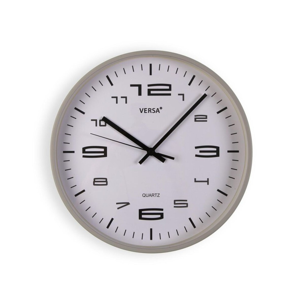 Wanduhr Versa Grau Kunststoff 25 x 25 x 4 cm